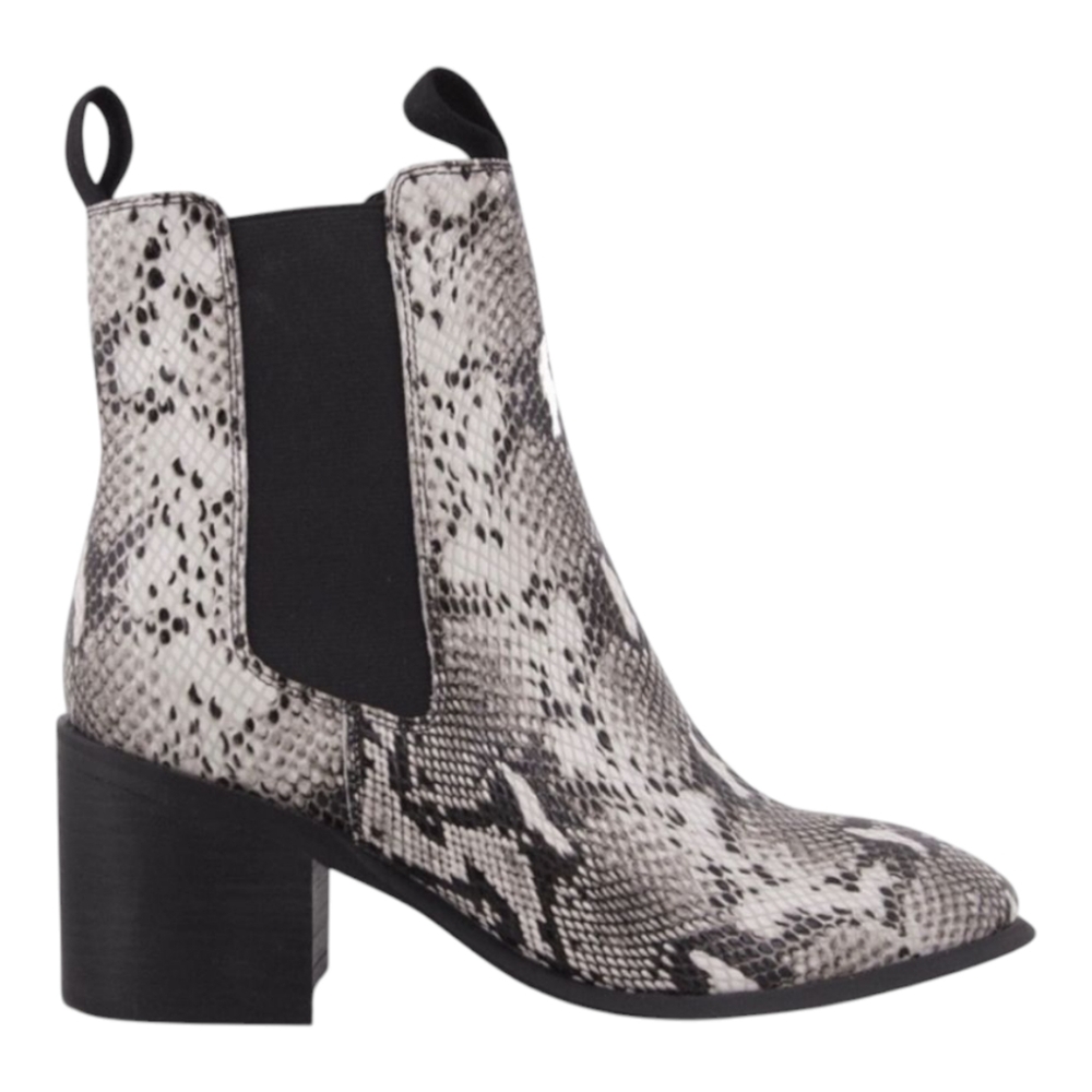 Tony Bianco Hampton Natural Snake Point Toe Western Ankle Boots Womens Size US 8